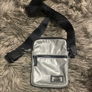 Steve Madden Metallic Silver Belt Bag